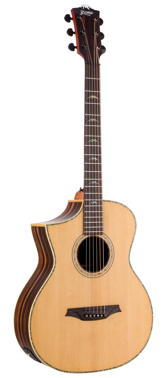 BROMO GUITARS BAR5CEL Concert Cutaway Electric/Acoustic Guitar - Left Hand.