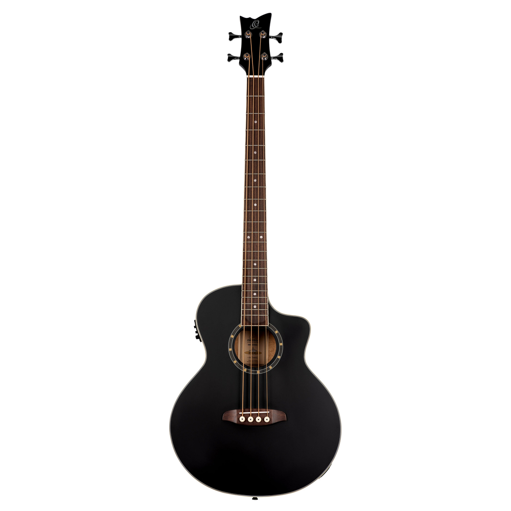ORTEGA Deep Series 7 Medium Scale Acoustic Bass 4 String - Spruce / Mahogany Satin Black