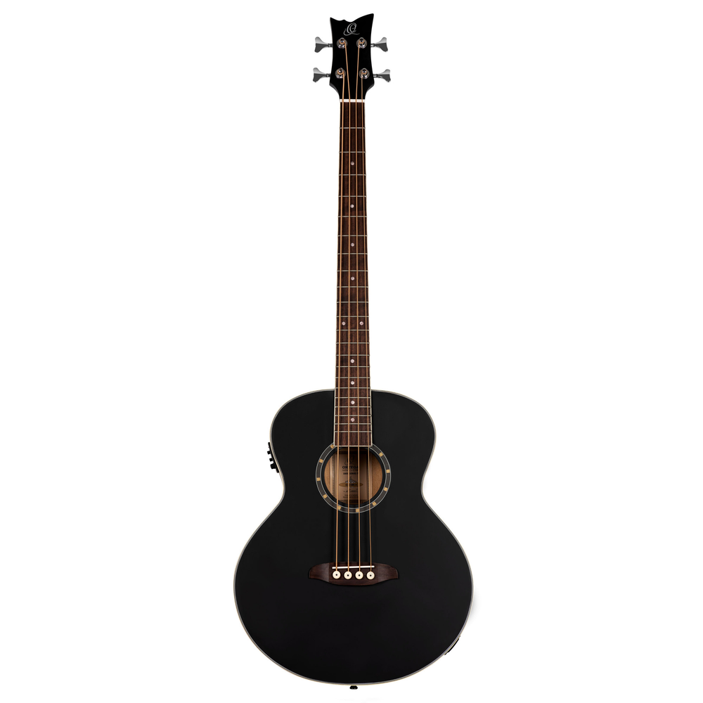 ORTEGA Deep Series 7 Medium Scale Acoustic Bass 4 String - Spruce / Mahogany Satin Black