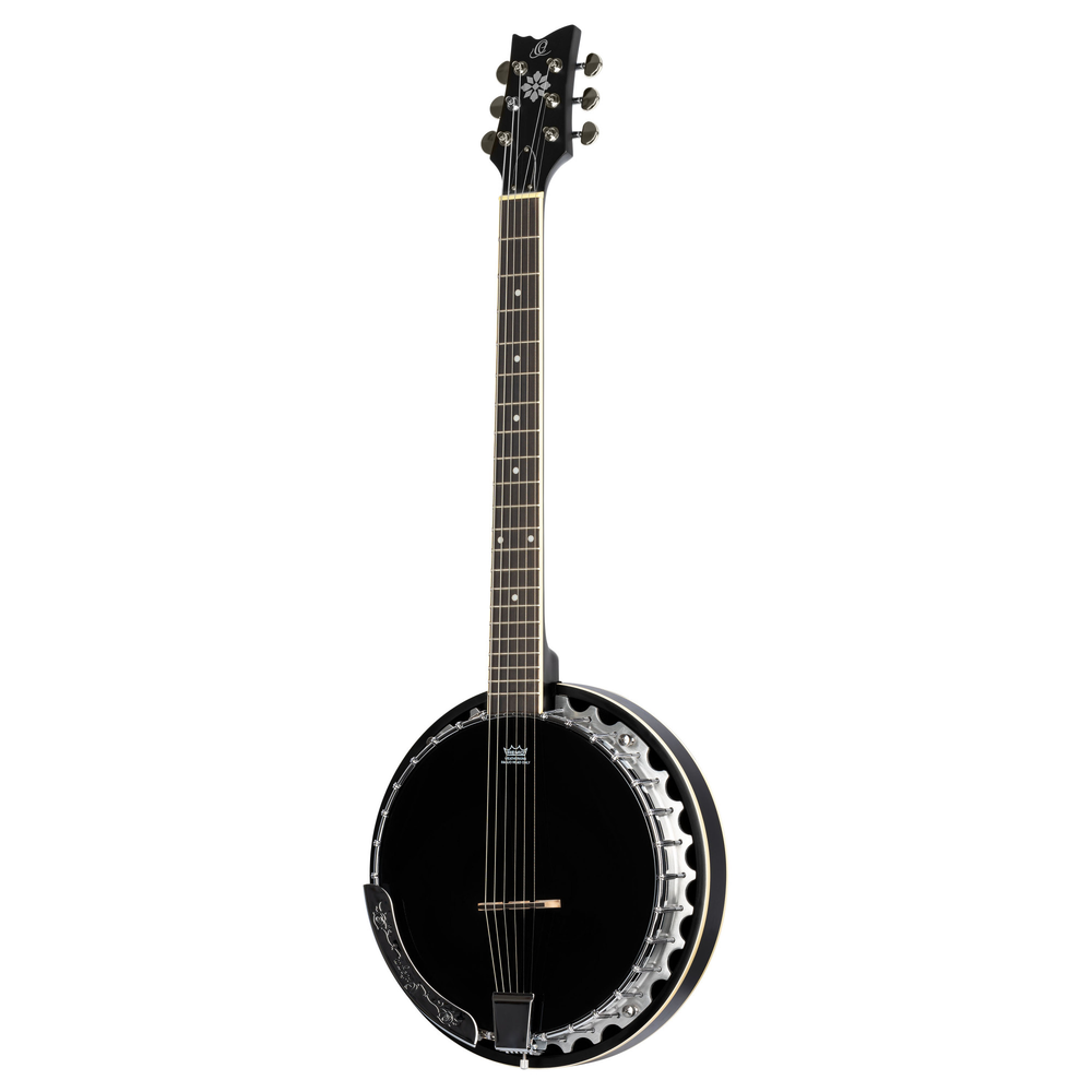 ORTEGA Raven Series Banjo 6 String - Mahogany Black + Bag