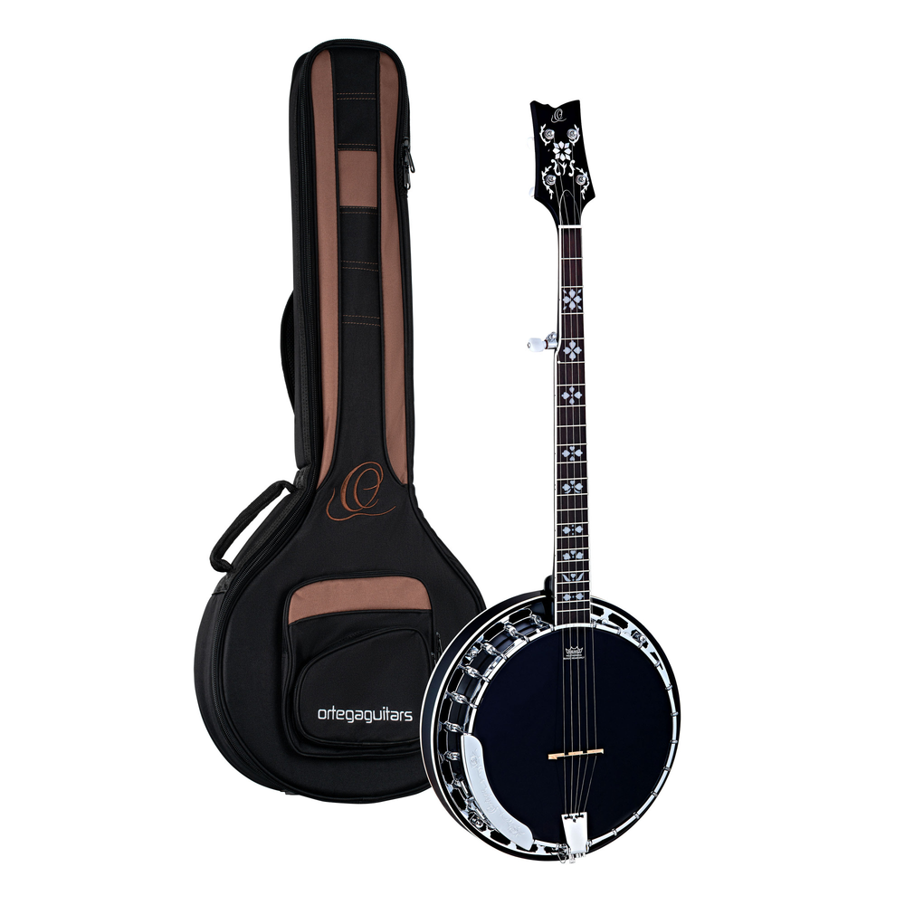 ORTEGA Raven Series Banjo 5 String - Mahogany Black + Bag