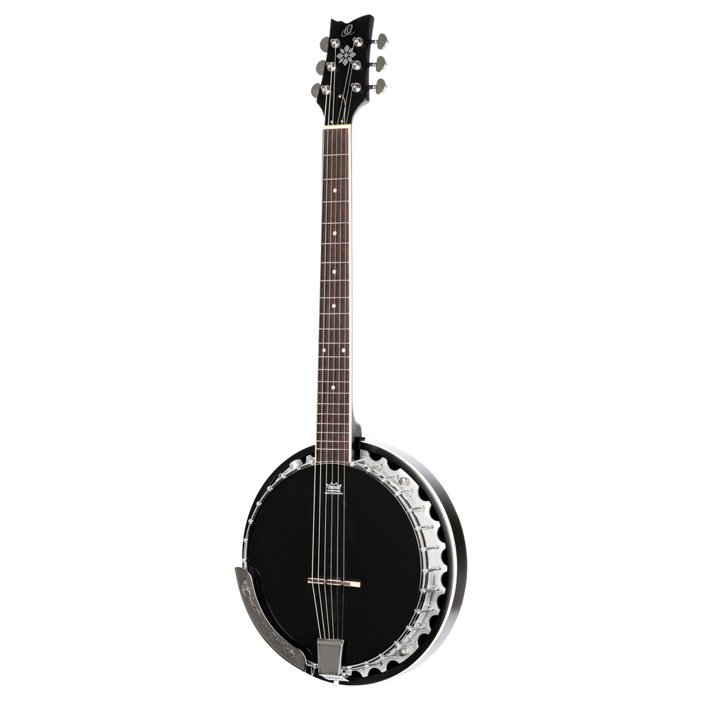 ORTEGA Raven Series Banjo 6 String - Mahogany Black + Bag