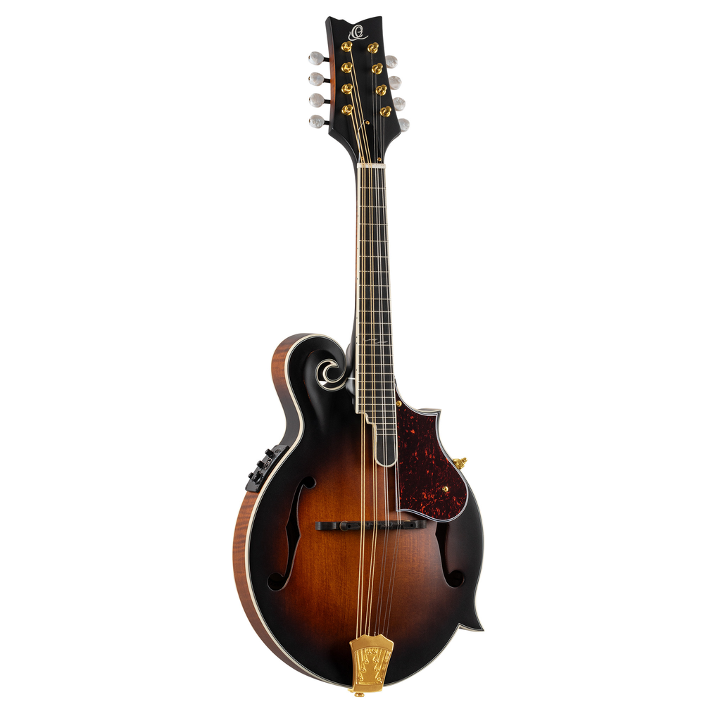ORTEGA F-Style Series Mandolin 8 String - Solid Spruce / Solid Flamed Antique Violin Oil + Bag