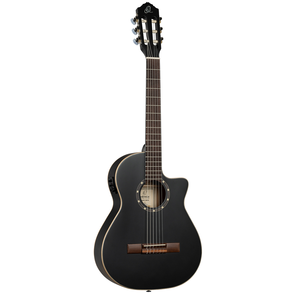 ORTEGA Family Series 3/4 Nylon String Guitar 6-String - Satin Black + Gig Bag