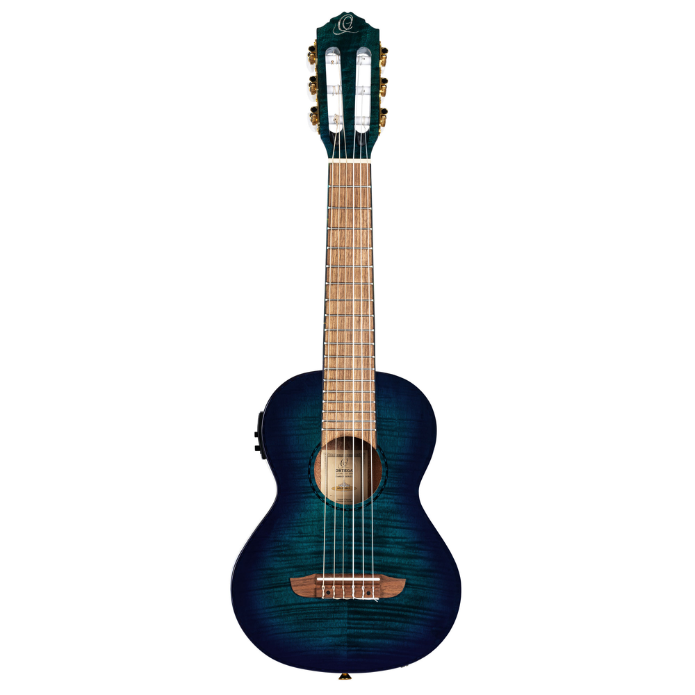 ORTEGA Mini Travel Series 1/8 Guitar 6-String - Faded Blue + Gig Bag