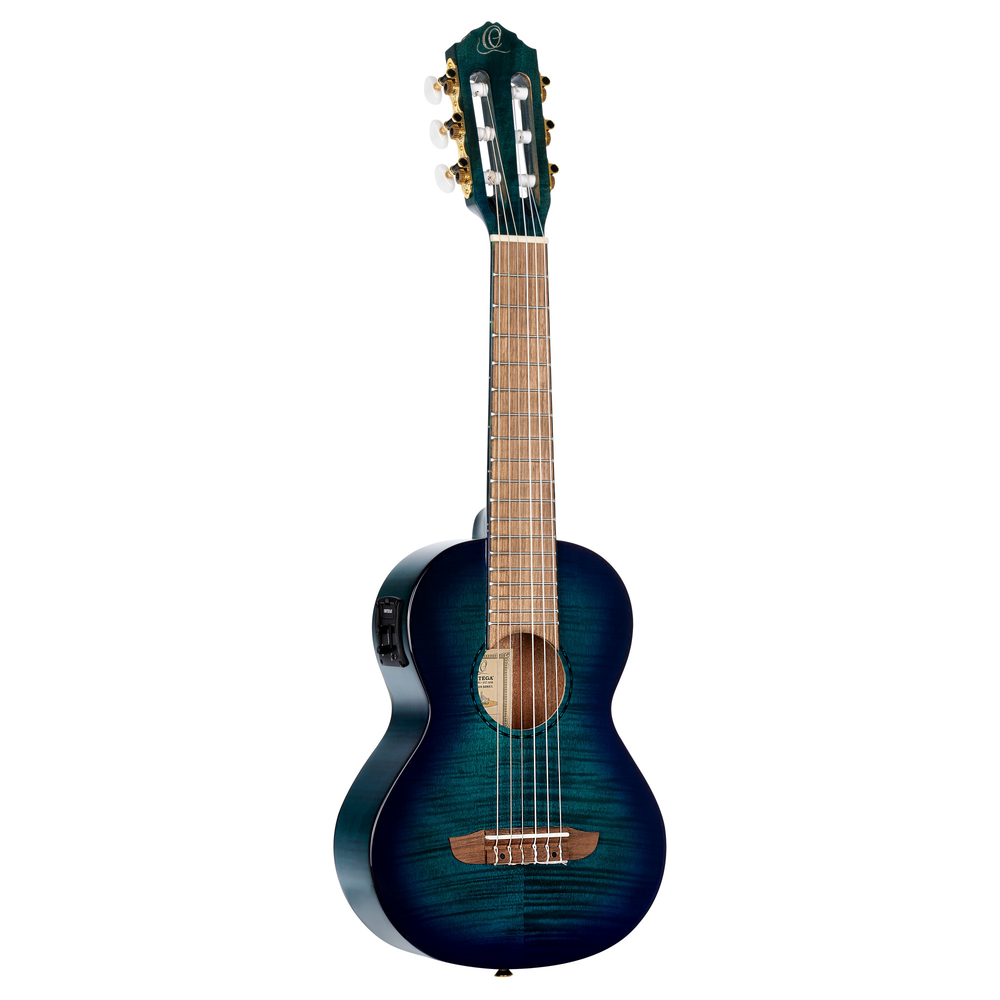 ORTEGA Mini Travel Series 1/8 Guitar 6-String - Faded Blue + Gig Bag