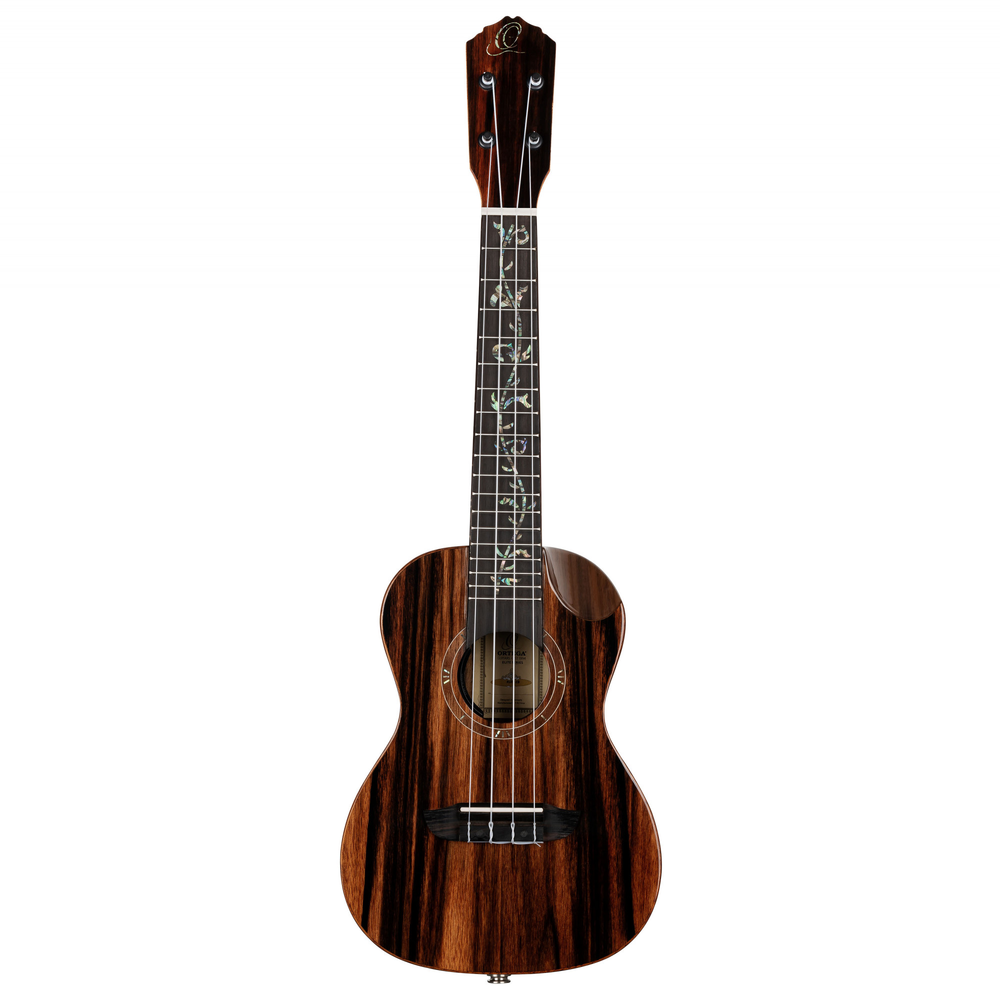 ORTEGA Elite Series Concert Ukulele 4 String - Solid Ebony Natural + Bag