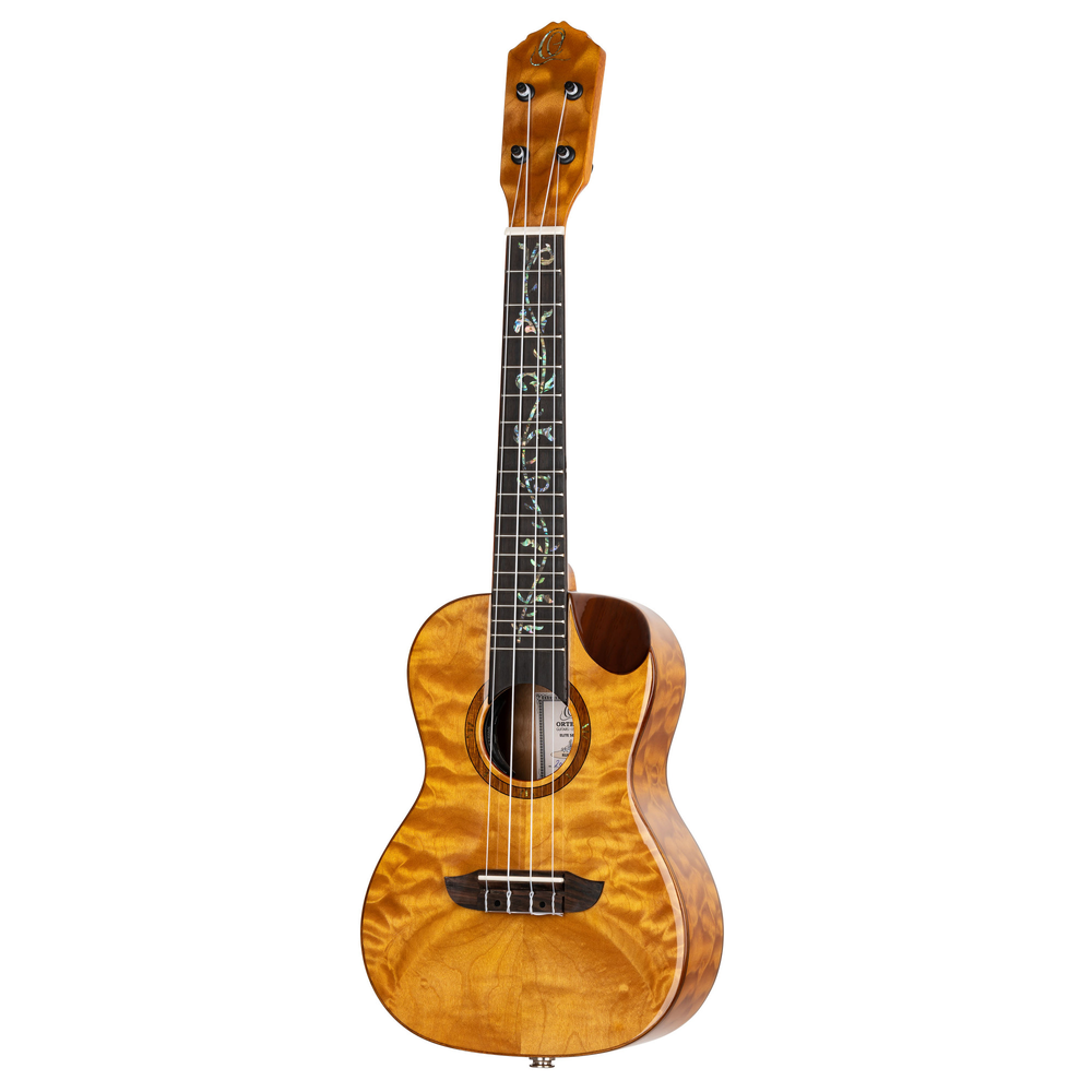 ORTEGA Elite Series Concert Ukulele 4 String - Quilted Maple Natural + Bag