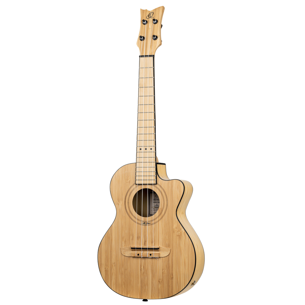 ORTEGA Bamboo Series Tenor Ukulele 4 String - Solid Bamboo Natural + Bag