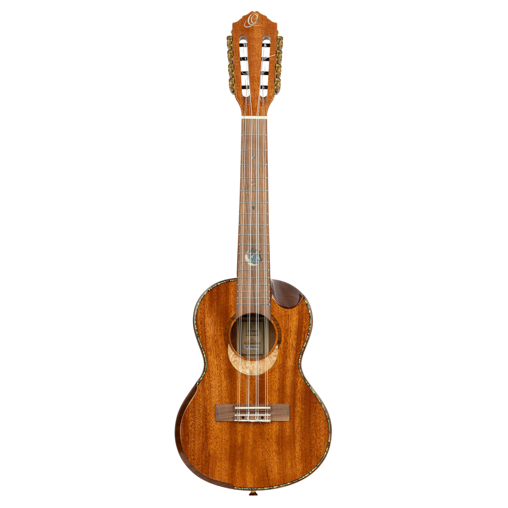 ORTEGA Custom Built Series Tenor Ukulele 8 String - Solid Mahogany Natural + Bag