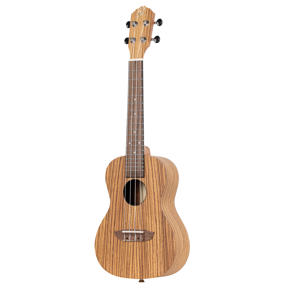 ORTEGA Timber Series Concert Ukulele 4 String Lefty - Zebrawood Natural + Bag