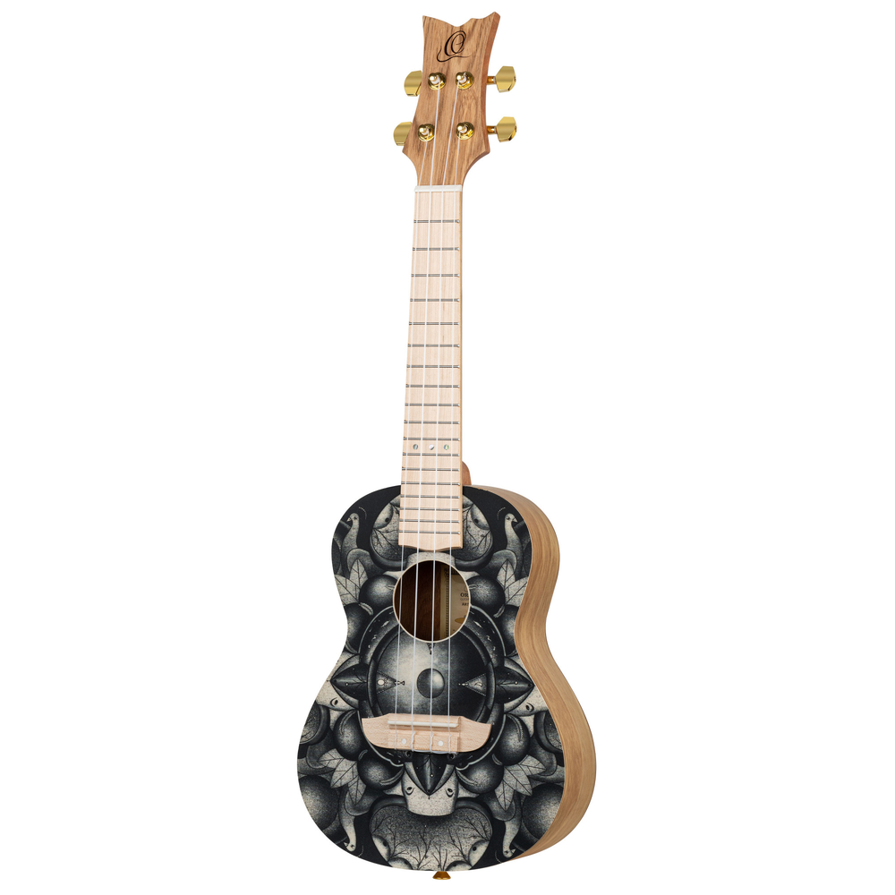 ORTEGA Art Series Concert Ukulele 4 String - Spruce / Catalpa Birds