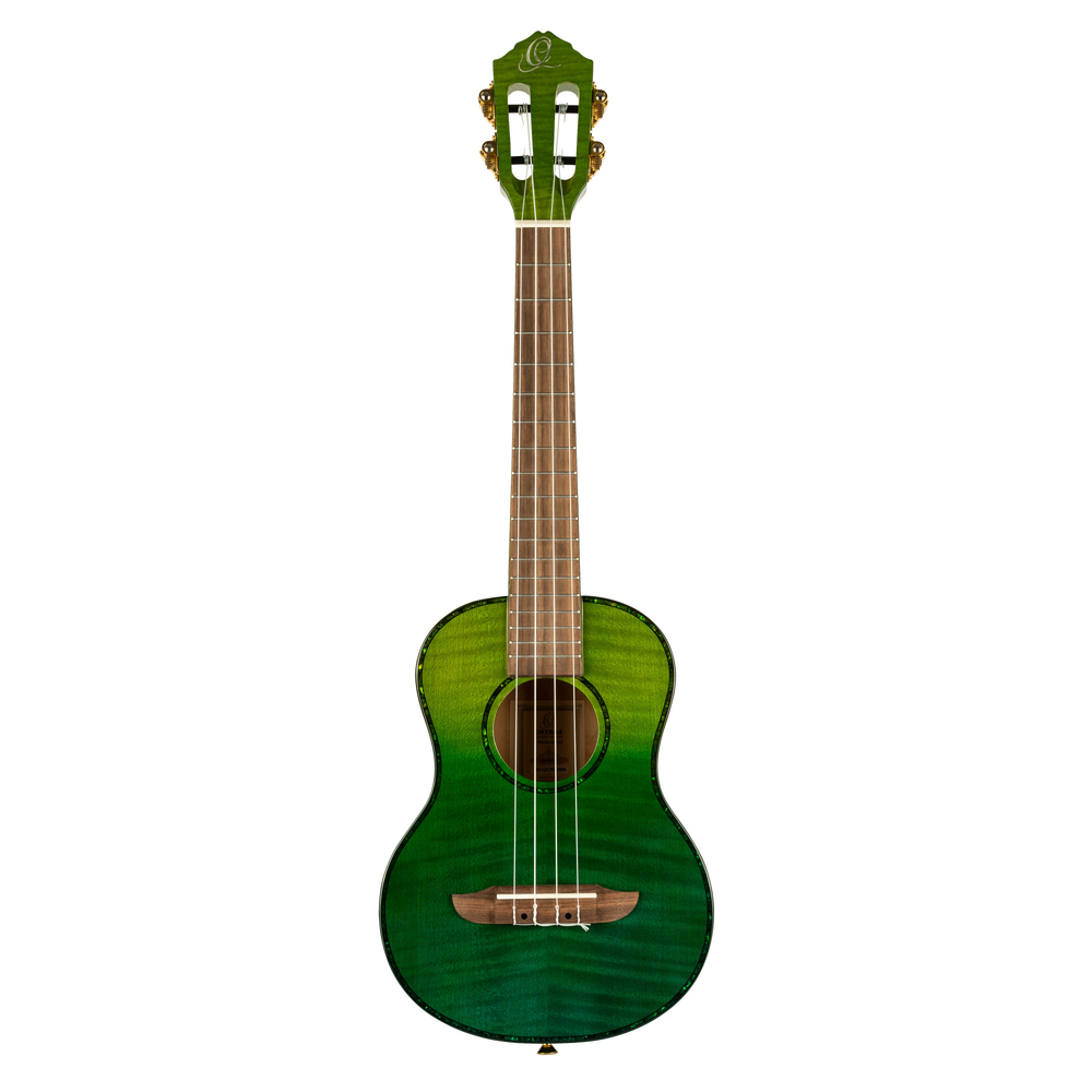 ORTEGA Prism Series Tenor Ukulele 4 String - Flamed Maple Ivy Fade + Bag