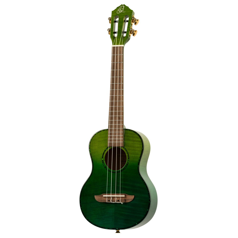 ORTEGA Prism Series Tenor Ukulele 4 String - Flamed Maple Ivy Fade + Bag
