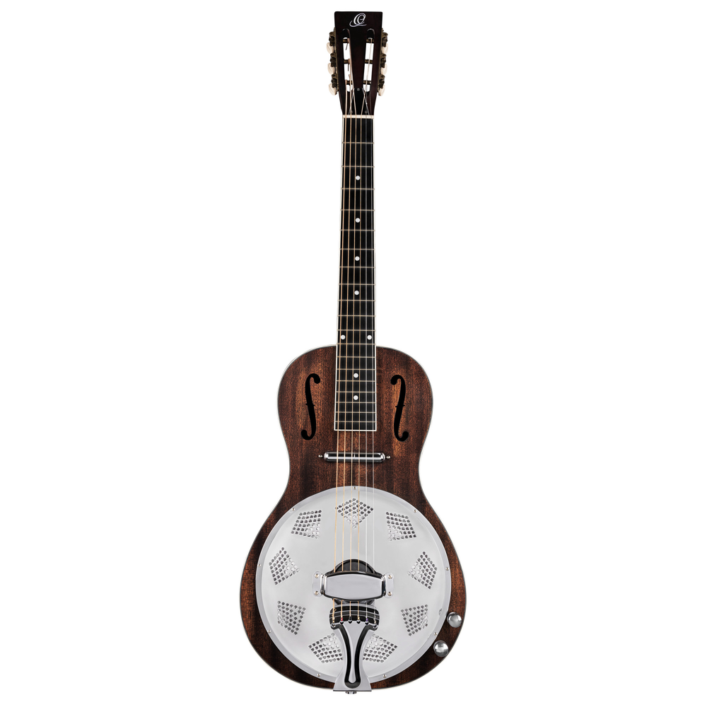 ORTEGA Americana Series Resonator Guitar 6 String - Whiskey Burst Matte / Chrome HW