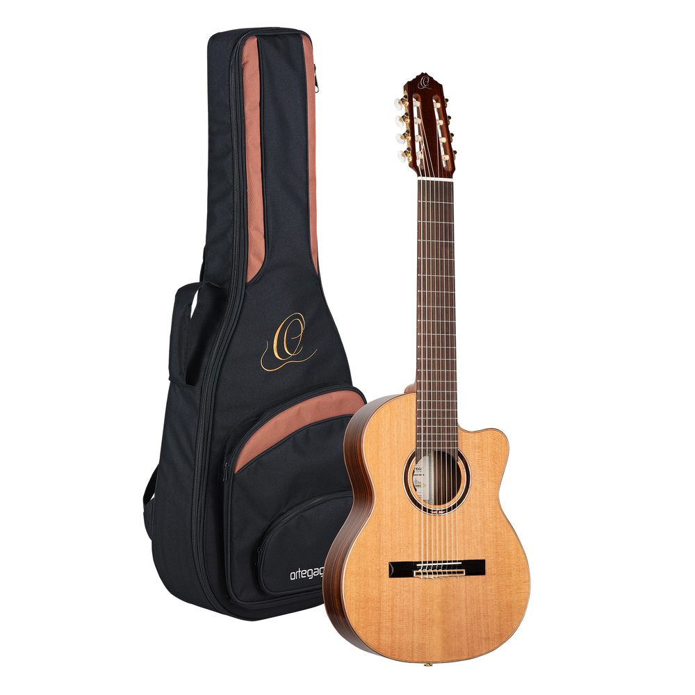 ORTEGA Performer Series 4/4 Nylon String Guitar 8-String - Natural + Gig Bag