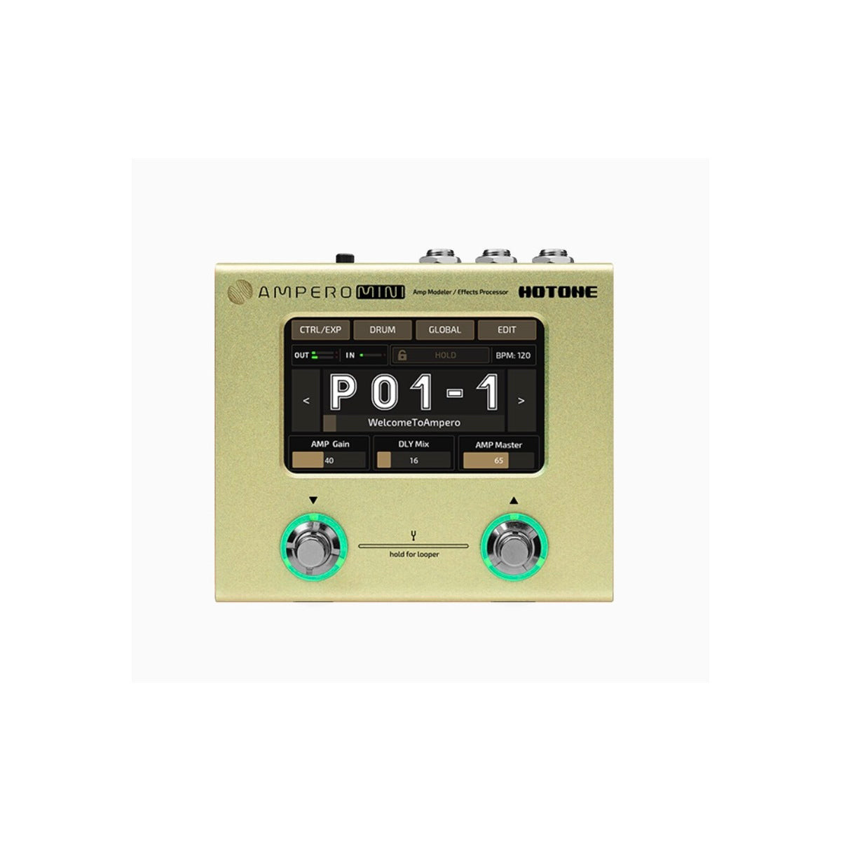 Hotone Ampero Mini Guitar FX Pedal (Marigold)