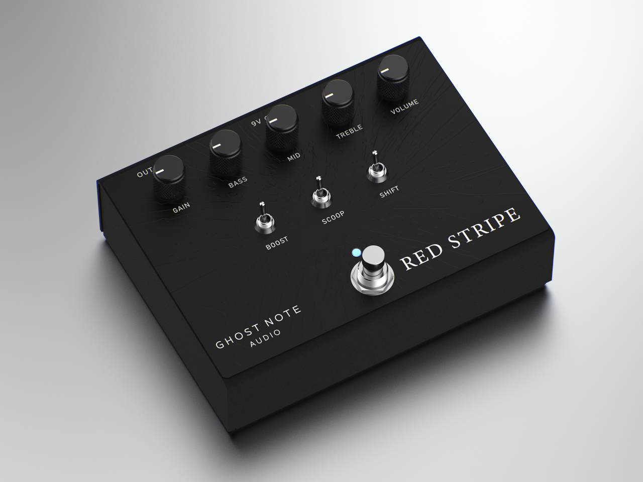 Gost Note Audio - Red Stripe - Preamp Pedal (Black)