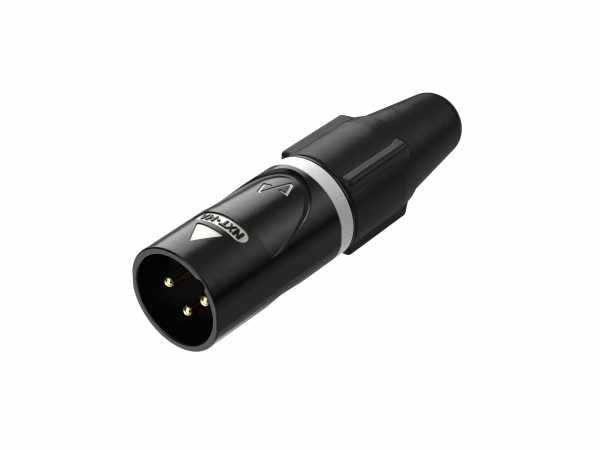 EnovaNxt XLR cable connector female 3-pin, gold contacts, metal housing with black PureCoreNxt finishing, black boot