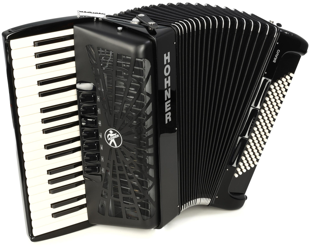 Hohner BRAVO III 96, SILENTKEY, BLACK