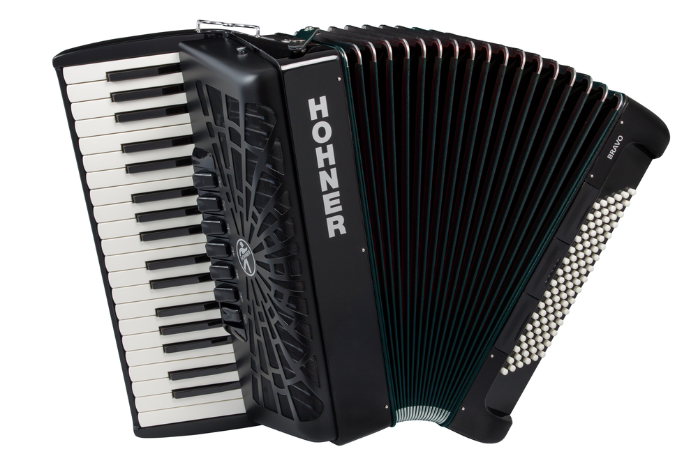 Hohner BRAVO III 96, SILENTKEY, BLACK