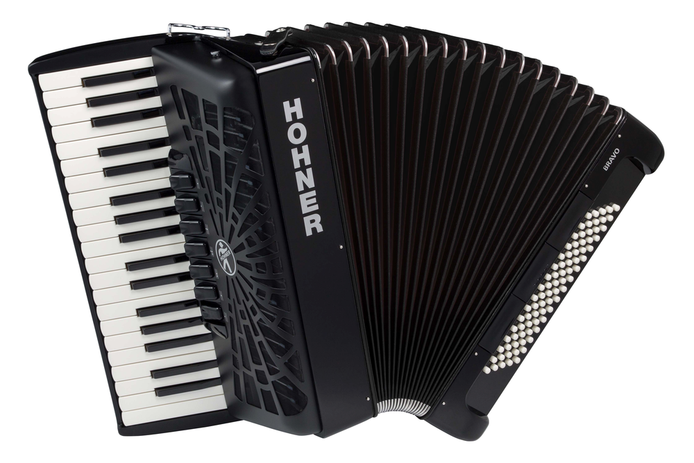 Hohner BRAVO III 80, SILENTKEY, BLACK