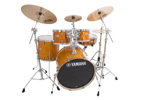 Yamaha Stage Custom Birch Fusion Kit In Honey Amber With Pst5 Cymbals