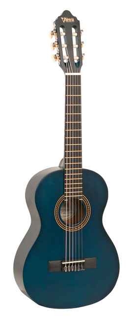 VALENCIA VC202TBU Classical Guitar Transparent Blue 1/2 Size
