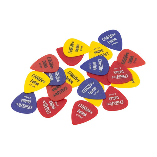 Crossfire Deltek 0.71mm Canned Guitar Picks (20 Pack Assorted)