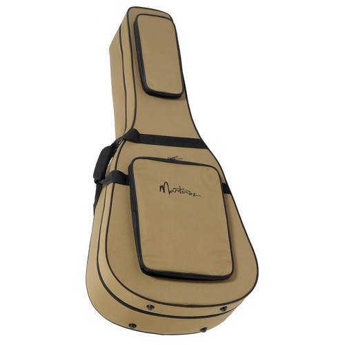 Martinez Deluxe Shaped Acoustic Guitar Polyfoam Case (Tan) Martinez Deluxe Shaped Acoustic Guitar Polyfoam Case (Tan)