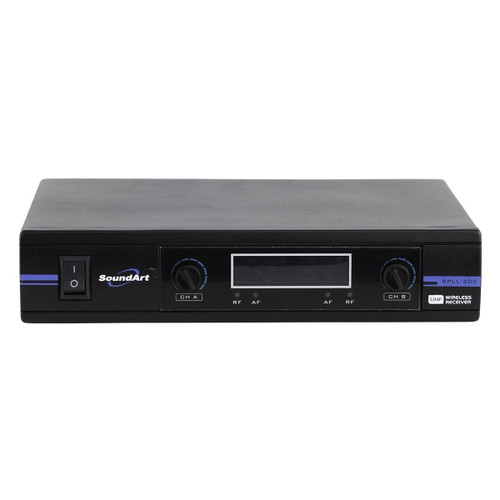 SoundArt Deluxe Dual Channel Wireless Microphone System with Lapel, Headset and Handheld Mics