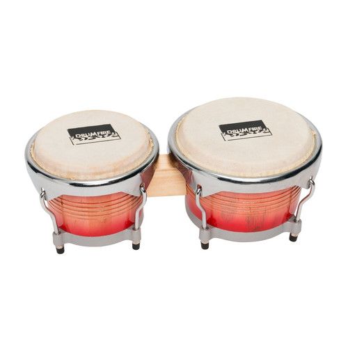 Drumfire 7.5" and 8.5" Elite Wood Bongos (Redburst)