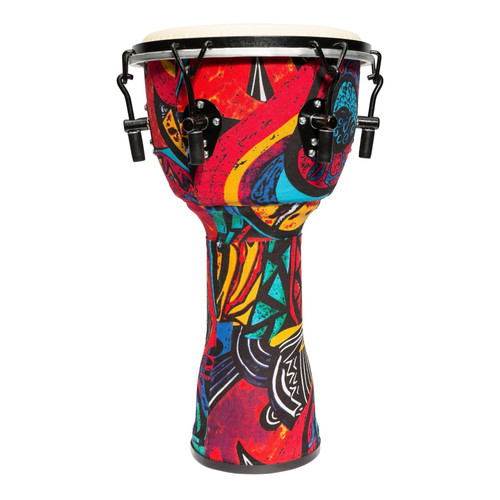 Drumfire 10" Tuneable Synthetic Head Djembe (Multicolour)