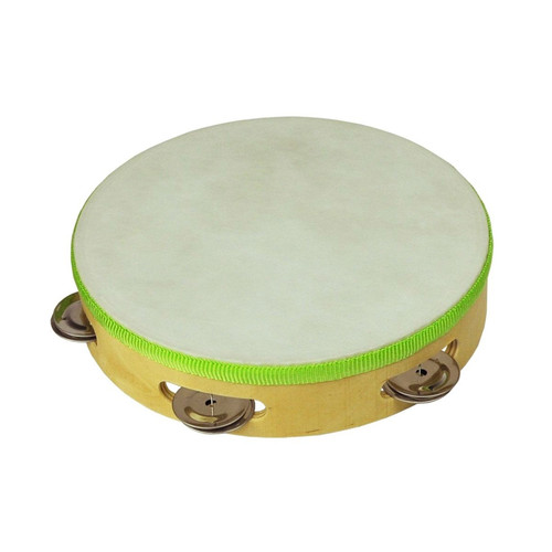 Drumfire Headed Wooden Tambourine (8") Drumfire Headed Wooden Tambourine (8")