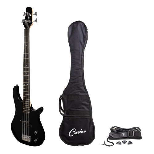 Casino '24 Series' Tune-Style Electric Bass Guitar Set (Black) Casino '24 Series' Tune-Style Electric Bass Guitar Set (Black)