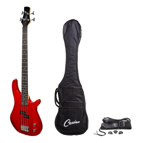 Casino '24 Series' Tune-Style Electric Bass Guitar Set (Transparent Wine Red) Casino '24 Series' Tune-Style Electric Bass Guitar Set (Transparent Wine Red)