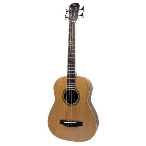 Timberidge '4 Series' Cedar Solid Top Acoustic-Electric Bass Travel Guitar with Gig Bag (Natural Satin) Timberidge '4 Series' Cedar Solid Top Acoustic-Electric Bass Travel Guitar with Gig Bag (Natural Satin)