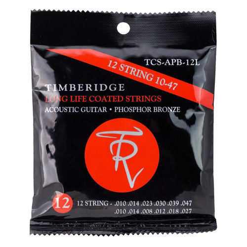 Timberidge Light Phosphor Bronze Long Life Coated 12-String Acoustic Guitar Strings (10-47) Timberidge Light Phosphor Bronze Long Life Coated 12-String Acoustic Guitar Strings (10-47)