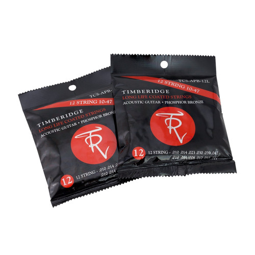 Timberidge 2 Pack Light Phosphor Bronze Long Life Coated 12-String Acoustic Guitar Strings (10-47) Timberidge 2 Pack Light Phosphor Bronze Long Life Coated 12-String Acoustic Guitar Strings (10-47)