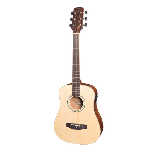Timberidge '1 Series' Left Handed Spruce Solid Top Acoustic-Electric Traveller Mini Guitar (Natural Satin) Timberidge '1 Series' Left Handed Spruce Solid Top Acoustic-Electric Traveller Mini Guitar (Natural Satin)