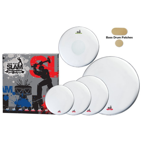 Slam Single Ply Coated Medium Weight Drum Head Pack (12"T/13"T/16"T/14"S/22"BD)