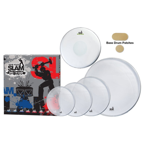 Slam Hydraulic Clear Drum Head Pack (10"T/12"T/14"T/14"S/20"BD)