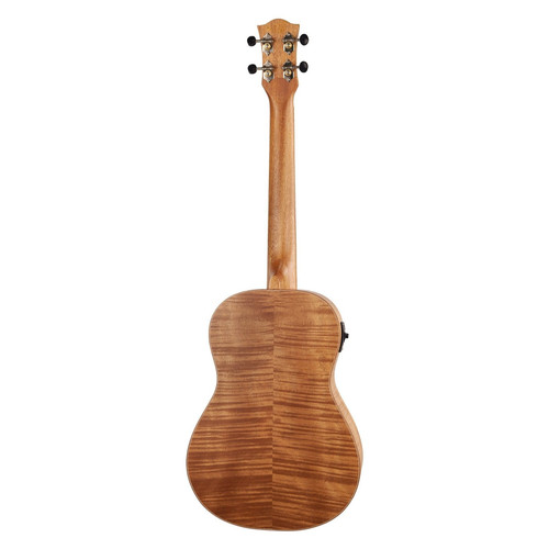 Tiki '2 Series' Mahogany Flame Top Baritone Electric Ukulele with Gig Bag (Natural Satin)