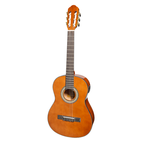Martinez 'Slim Jim' G-Series 3/4 Size Electric Classical Guitar with Tuner (Natural-Gloss)