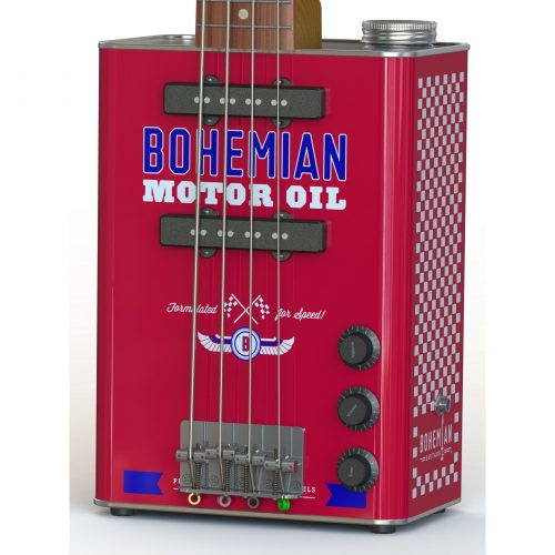 Bohemian Motor Oil Electric Bass, 2x Single Coil Pickups