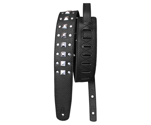 Basso Guitar Strap-Greco Metallic 03 Black VTL-03