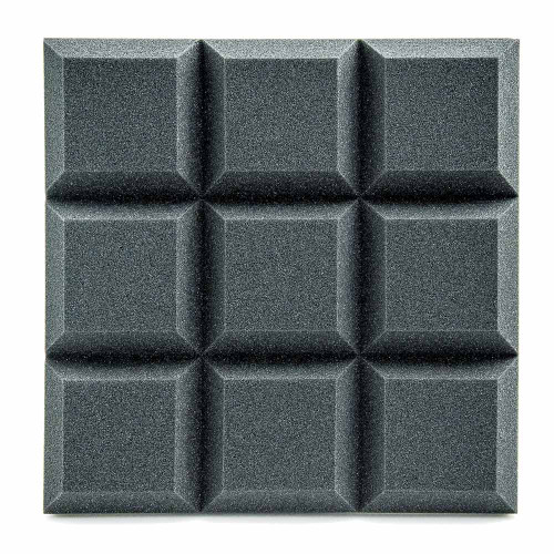 AVE ISOGRID Acoustic Foam Grid Panel 10 Pack - Charcoal