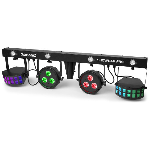 Beamz ShowBar 2 xPAR 6x6in 2xDerby, Laser R/G DMX IR