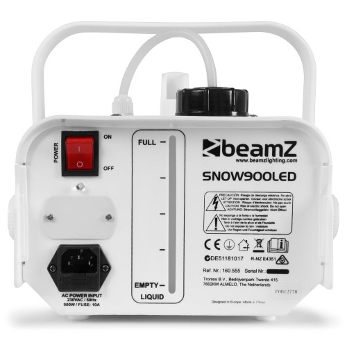 Beamz SNOW-900LED Snow Machine 900W with LED Light Effect