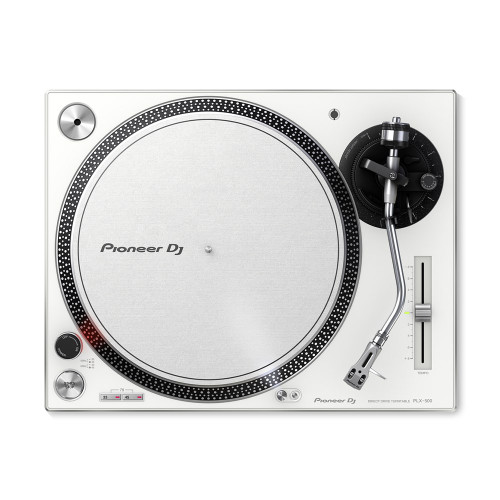 Pioneer PDJ-PLX-500-WH Turntable Direct Drive High-torque; White; inc Headshell w/ Cart & Stylus